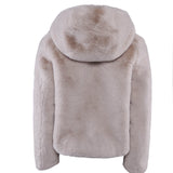 Sandro Women's Ecru Faux Fur Overcoat Coat Size 38 FR 10 UK 6 US SFPOU00197