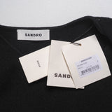 Sandro Women's Black Sleeveless Cropped Top Size 34 FR 6 UK 2 US SFPPU01593