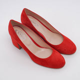 Tod's Women's Red Cuoio T70 72A Decollete Heels Size 35.5 EU 5.5 US 3.5 UK