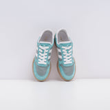 Hogan Women's Green H357 Suede Retro Volley Sneakers Size 40 EU 7 UK 10 US