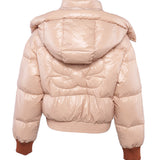 Sandro Women's Beige Hooded Puffer Jacket Size 34 FR 6 UK 2 US SFPOU00513