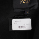 Maje Women's Black Wool Blend Oversized Coat Size 36 FR 8 UK 4 US MFPOU00913