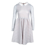 Maje Women's Blue Long Sleeve Lace Short A-Line Dress Size 1 S 8 E18RAYONE
