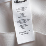 Sandro Damenrock, weiß, „ Strick “, mit Quasten, kurz, Größe 34 FR, 4 UK, 2 US, SFPJU01013