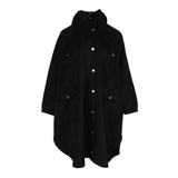 Maje Women's Black Wool Blend Oversized Coat Size 36 FR 8 UK 4 US MFPOU00913
