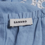 Sandro Paris Women's Blue Cropped Top Size 40 FR 12 UK 8 US SFPTO00692