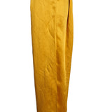 Sandro Women's Gold Linen Blend Wide Leg Trousers Size 40 FR 12UK 8US SFPPA00740