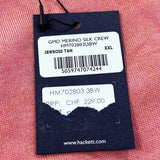 Hackett London Men's Pink Crew Neck Merino Wool & Silk Sweater Size 2XL HM702803