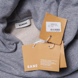 Sandro Paris Men's Grey Logo 100% Cotton Fleece Hoodie Size L SHPSW00676