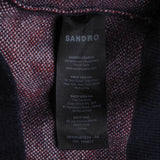 Sandro Women's Navy Floral Wool Cashmere Sweater Size 36 FR 8UK 4 US SFPPU01639