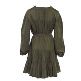 Maje Women's Khaki Belted Cotton Dress Size 40 FR 12 UK 8 US MFPRO02193