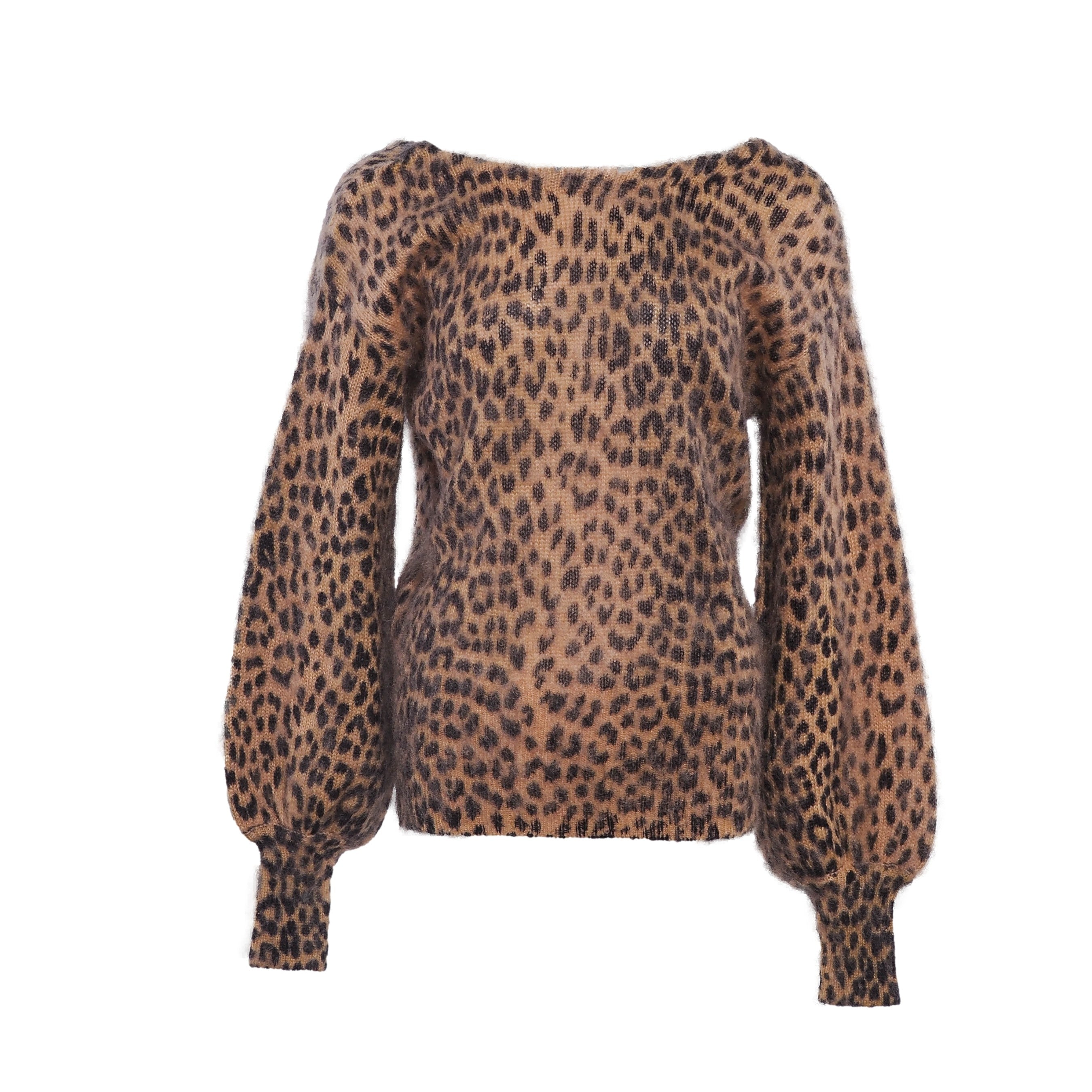 Maje Women's Brown Leopard Print Sweater Size 38 FR 10 UK 6 US MFPPU00349