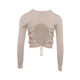 Sandro Women's Ecru Silk Blend Open Back Sweater Size 36 FR 8 UK 4 US SFPPU01621