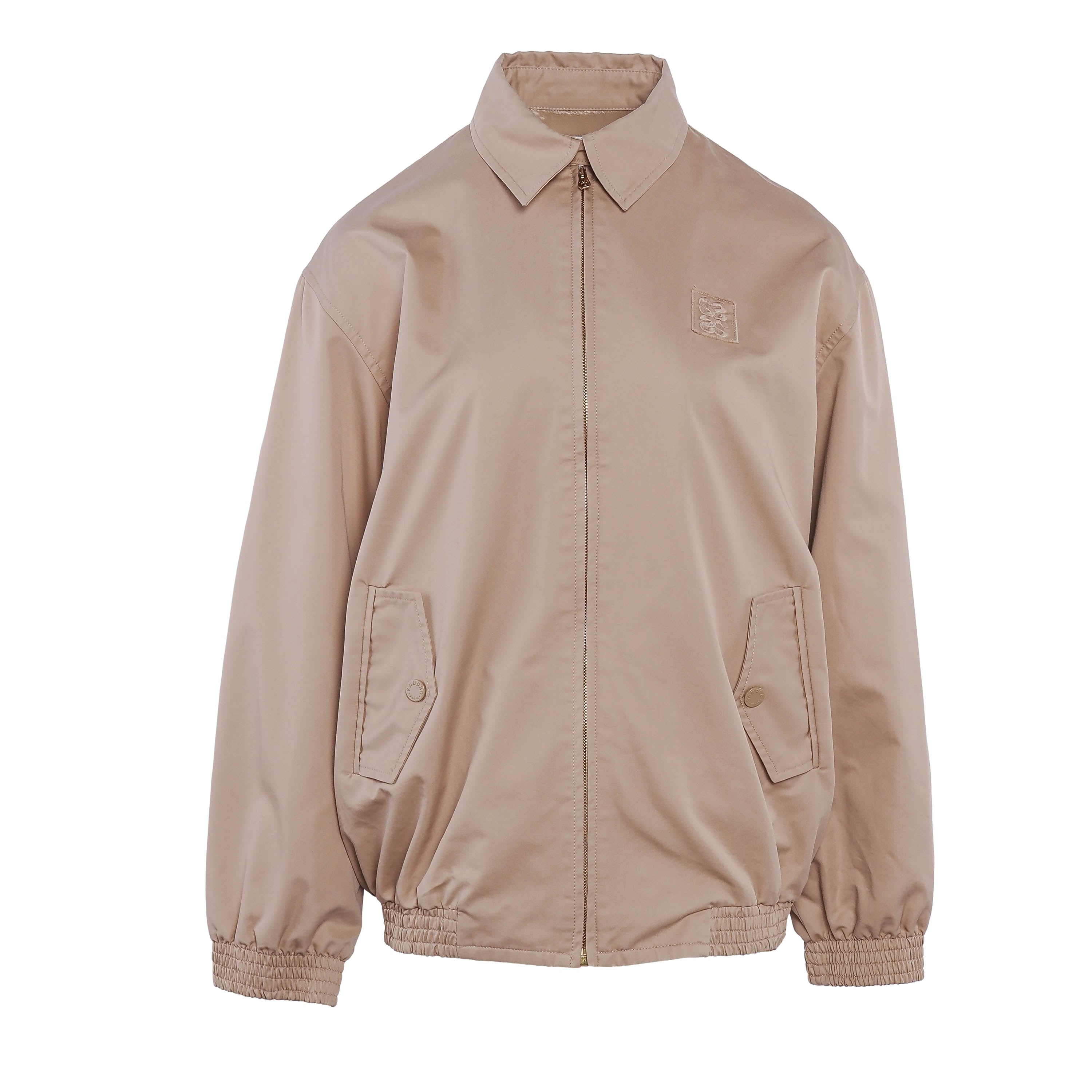 Sandro Women's Beige Logo Patch Short Parka Size 36 FR 8 UK 4 US SFPOU00609