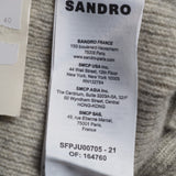 Sandro Women's Grey Knit 100% Wool Skirt Size 40 FR 12 UK 8 US SFPJU00705