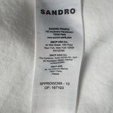 Sandro Women's White Smocked Short Dress Size 36 FR 8 UK 4 US SFPRO02388