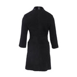 Maje Women's Black Velvet Tweed Vinyl Short Dress Size 36 FR 8 UK 4US MFPRO02619