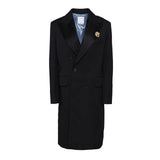 Sandro Women's Black With Brooch Wool Blend Coat Size 40 FR 12 UK 8US SFPOU00323