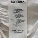 Sandro Women's Ecru Broderie Anglaise Dress Size 36 FR 8 UK 4 US SFPRO02192