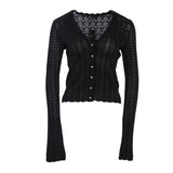 Maje Women's Black Knitted V-Neck Cardigan Size 36 FR 8 UK 4 US MFPPU00509