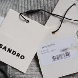 Sandro Women's Grey Knit 100% Wool Skirt Size 40 FR 12 UK 8 US SFPJU00705