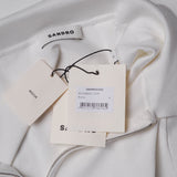 Sandro Paris Men's Ecru Knit Zip Short Sleeve Polo Shirt Size S SHPTR00344