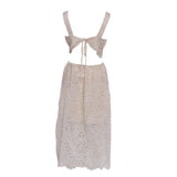 Maje Women's Beige Embroidered Sleeveless Dress Size 40 FR 12 UK 8 US MFPRO01690