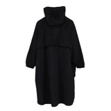 Maje Women's Black Wool Blend Oversized Coat Size 36 FR 8 UK 4 US MFPOU00913
