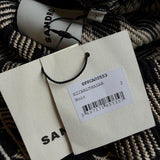 Sandro Paris Women's Black Knit Houndstooth Jacket Size 2 M 10 SFPCA00553