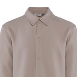 Sandro Paris Men's Beige Long Sleeve Jersey Shirt Size L SHPCM00935