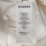 Sandro Women's White Linen Blend Short Dress Size 34 FR 6 UK 2 US SFPRO02410
