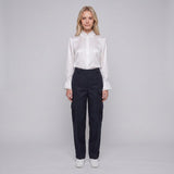 Sandro Women's Navy Cargo Trousers Size 38 FR 10 UK 6 US SFPPA01509
