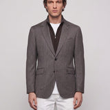 Hackett London Men's Brown Detachable Bib Wool Blazer Jacket Size 40 R HM443104