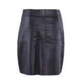 Sandro Paris Women's Black Sheepskin Short Skirt Size 38 FR 10 UK 6 US J4294E