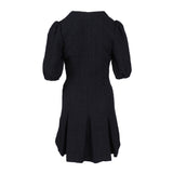 Maje Women's Black Wool Blend Shiny Tweed Short Dress Size 36 S 8 MFPRO02571