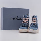 Hogan Women's Blue Interaction H525 Tron Tes Fra Sneakers Size 39 EU 6 UK 9 US