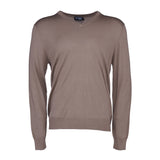 Hackett London Men's Brown Knit V-Neck Wool & Silk Sweater Size L HM702835