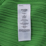 Maje Women's Green Ruffle Long Sleeve Cardigan Size 36 FR 8 UK 4 US MFPPU00495