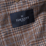 Hackett London Men's Brown Check Silk & Wool Blazer Jacket Size 42 R HM443042