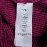 Maje Women's Pink Rib Knit Asymmetric Tank Top Size 36 FR 8 UK 4 US MFPPU00492