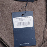 Hackett London Men's Brown Knit Zip Cashmere Blend Sweater Size XL HM702833