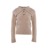 Sandro Women's Beige Knit 100% Wool Sweater Size 34 FR 6 UK 2 US SFPPU01166