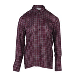 Sandro Women's Bordeaux 100% Silk Shirt Size 34 FR 6 UK 2 US SFPCM00296