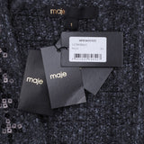 Maje Women's Grey Oversized Sequins Wool Cardigan Size 36 FR 8UK 4US MFPCA00322