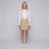 Sandro Women's Beige Tweed Short Skirt Size 38 FR 10 UK 6 US SFPJU00326