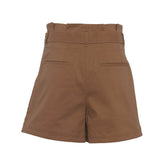 Maje Women's Beige Belted Cotton Shorts Size 40 FR 12 UK 8 US MFPSH00259