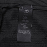 Maje Women's Black Velvet Vinyl Tweed Short Skirt Size 36 FR 8 UK 4US MFPJU00889