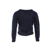 Maje Damen- Strick , marineblau, Mohair-Mischung, Strickjacke , Größe 36 FR, 8 UK, 4 US, MFPCA00155
