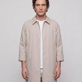 Sandro Paris Men's Beige Cotton Long Coat Size S SHPMA00347