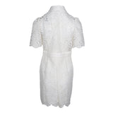 Sandro Women's Ecru Floral Lace Short Dress Size 36 FR 8 UK 4 US SFPRO00986
